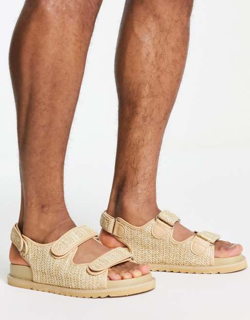 ASOS DESIGN – Sandalen aus natürlichem Material
