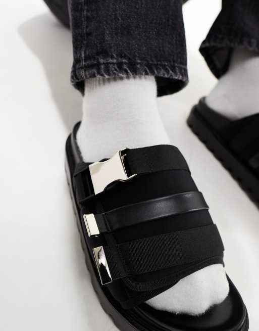 ASOS DESIGN - Sandalen met brede band en zilveren details, 3 van 4