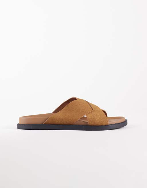 ASOS DESIGN - Sandalen met gekruiste banden in bruin, 2 van 4