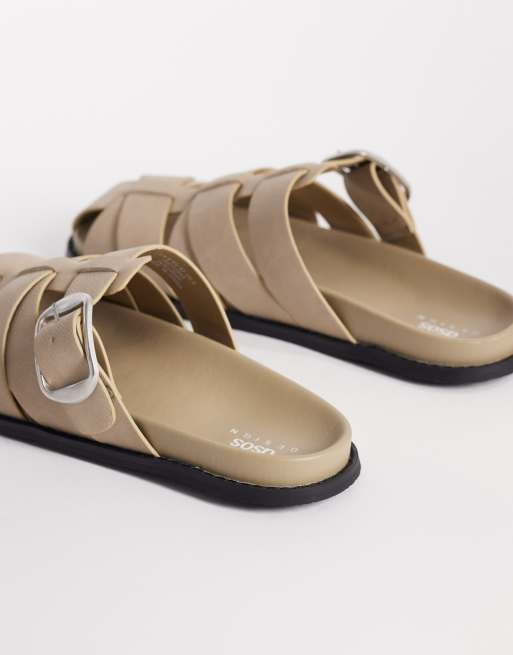 ASOS DESIGN - Sandales à brides croisées et boucle - Taupe, 4 de 4