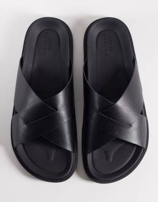 ASOS DESIGN - Sandales à brides croisées - Noir