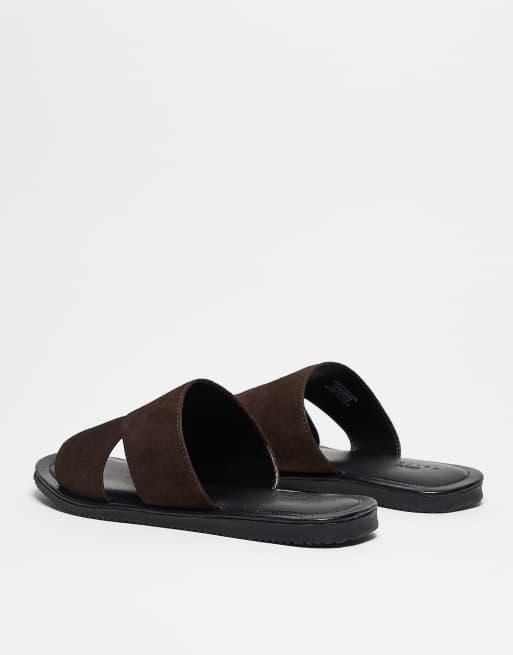ASOS DESIGN - Sandales à brides en daim - Marron, 4 de 4
