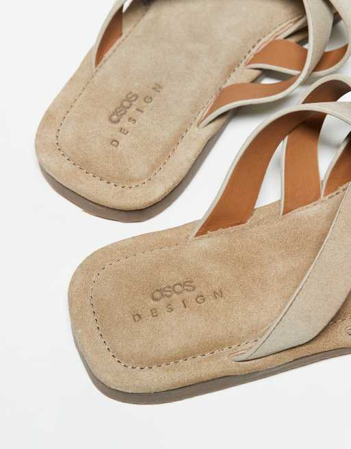 ASOS DESIGN - Sandales à brides en daim - Taupe, 2 de 3