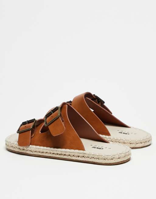 ASOS DESIGN - Sandales à double bride façon espadrilles - Fauve, 3 de 4