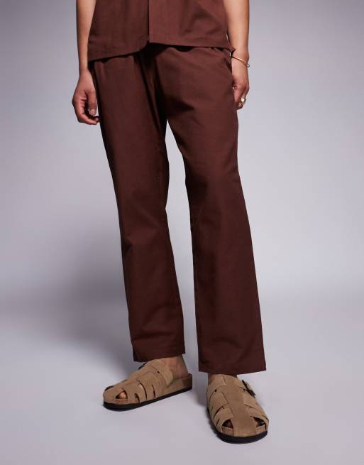 ASOS DESIGN - Sandales à enfiler style pêcheur en daim - Taupe, 3 de 4