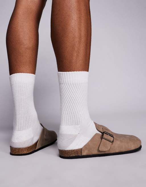 ASOS DESIGN - Sandales à enfiler style sabots avec semelle en liège - Taupe, 4 de 4