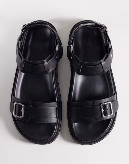 ASOS DESIGN - Sandales à trois brides avec détails en métal - Noir, 2 de 4