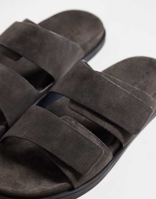 ASOS DESIGN - Sandales en daim à deux brides - Gris, 4 de 4