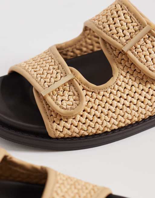 ASOS DESIGN - Sandales en raffia naturel à deux brides, 3 de 4