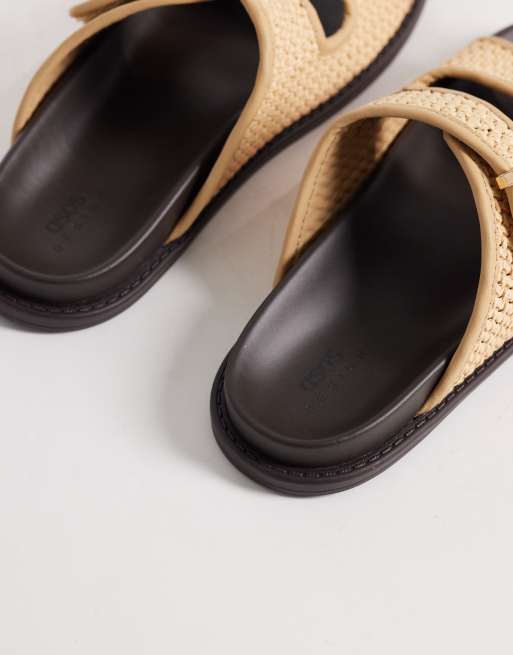ASOS DESIGN - Sandales en raffia naturel à deux brides, 4 de 4