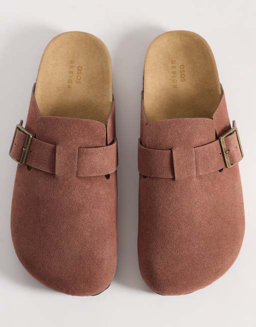 ASOS DESIGN - Sandales style mules en daim contrecollé avec semelle en liège - Argile, 2 de 4