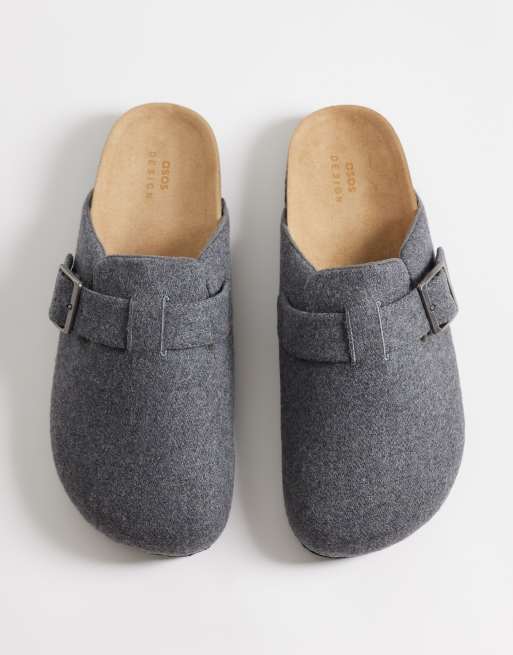 ASOS DESIGN - Sandales style mules en feutre avec semelle en liège - Gris, 2 de 4