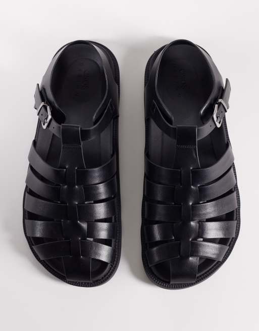 ASOS DESIGN - Sandales style pêcheur à boucle - Noir, 2 de 4