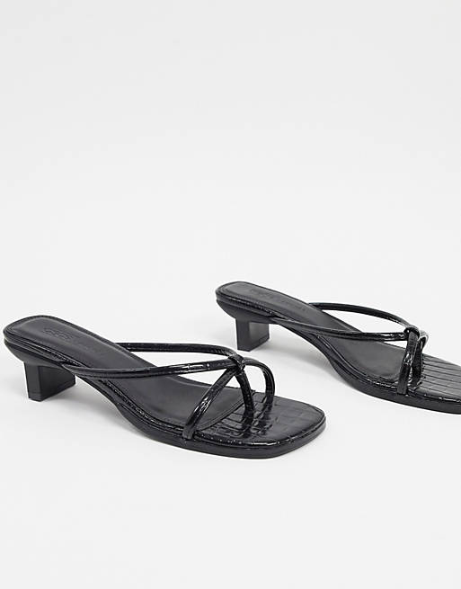 Asos Tong noir style d\u00e9contract\u00e9 Chaussures Sandales Tongs 