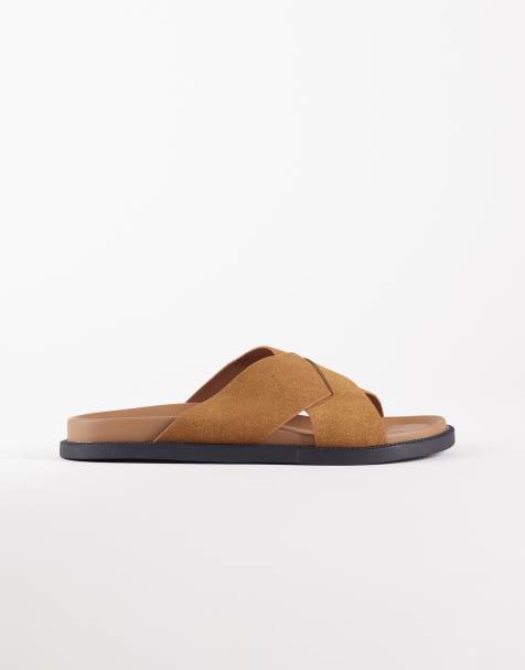 ASOS DESIGN - Sandali color cuoio con fascette incrociate - view 1