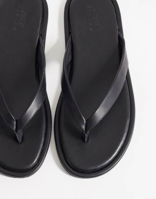ASOS DESIGN - Sandali con fascette in pelle neri, 3 di 4