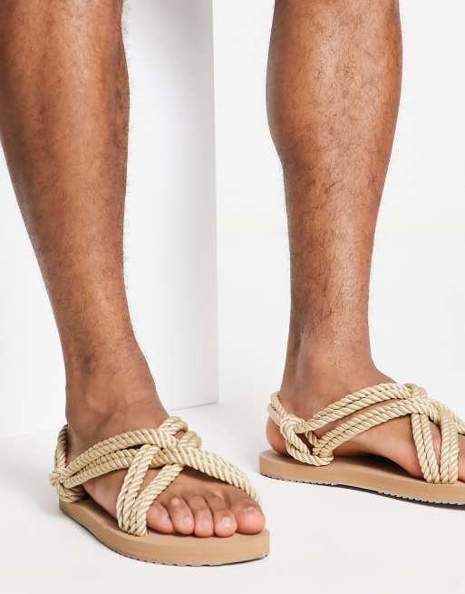 ASOS DESIGN - Jessica - Sandali stile espadrilles con lacci alla caviglia  in corda neri