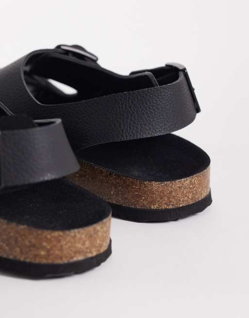 ASOS DESIGN - Sandali neri con tre fascette e fibbie, 4 di 4