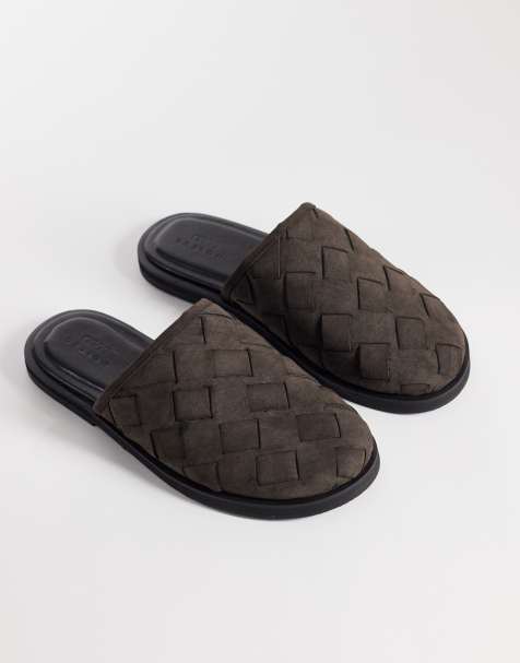 ASOS DESIGN - Sandali stile sabot marroni intrecciati - view 1