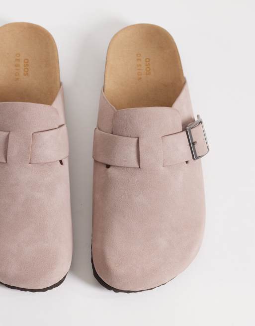 ASOS DESIGN - Sandali stile sabot rosa chiaro con suola in sughero, 2 di 4