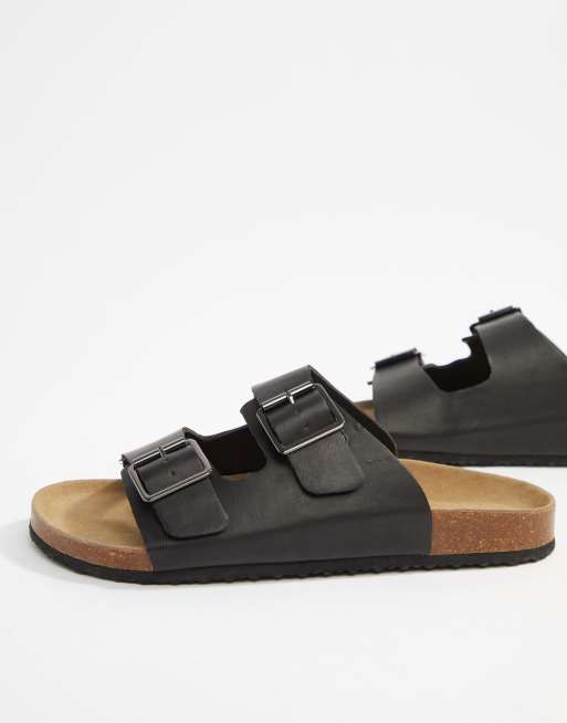 ASOS DESIGN sandals in black with buckle, 2 of 4