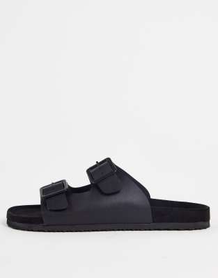 ASOS DESIGN sandals in black with buckle | ASOS