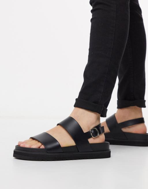 ASOS DESIGN sandals in black