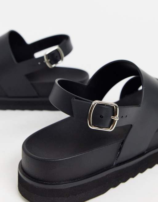 ASOS DESIGN sandals in black