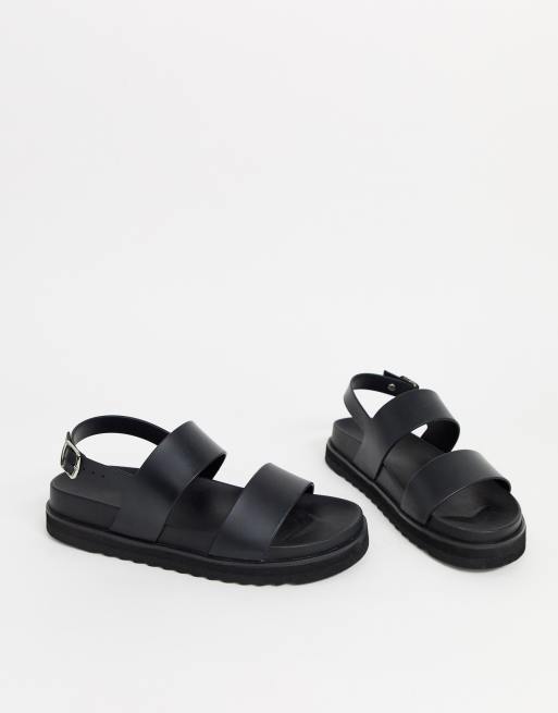 ASOS Design Zina Closed Toe Slippers in Black