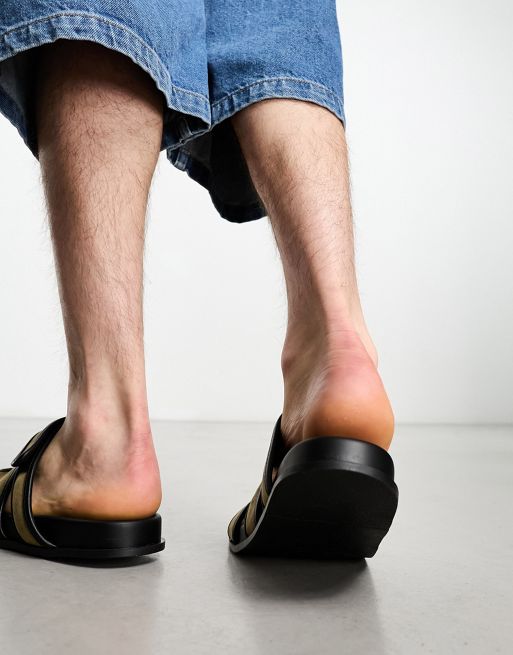 ASOS DESIGN sandals in khaki