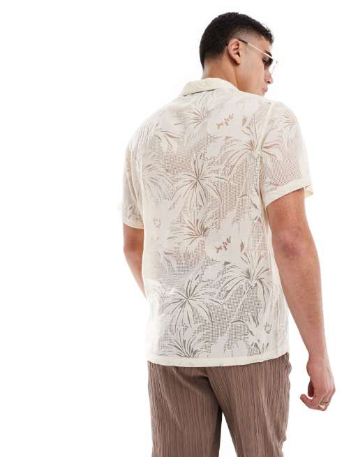 ASOS DESIGN – Sandfärgad, avslappnad skjorta med platt krage , 4 av 4