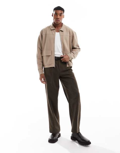 ASOS DESIGN – Sandfärgad skjortjacka i oversize - view 1
