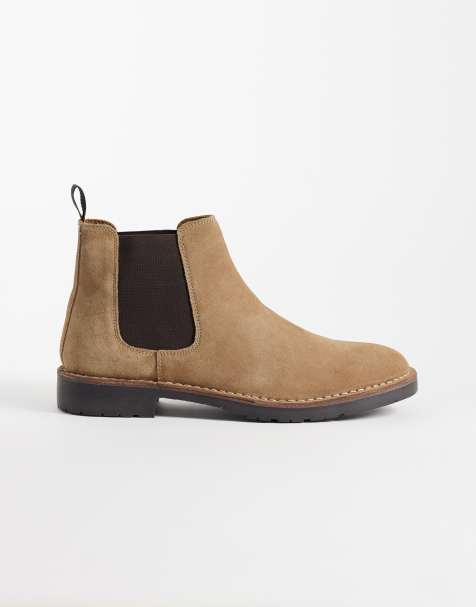 ASOS DESIGN – Sandfärgade chelseaboots i mocka - view 1