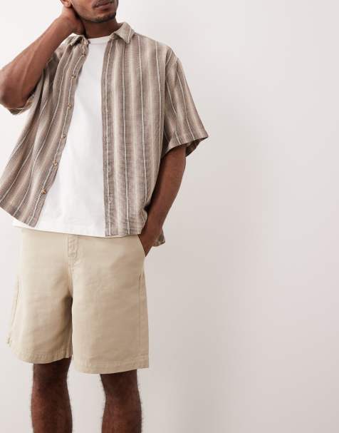 ASOS DESIGN – Sandfärgade, mellanlånga jeansshorts - view 1