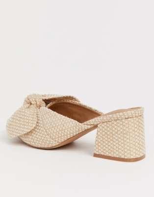 asos bow mules