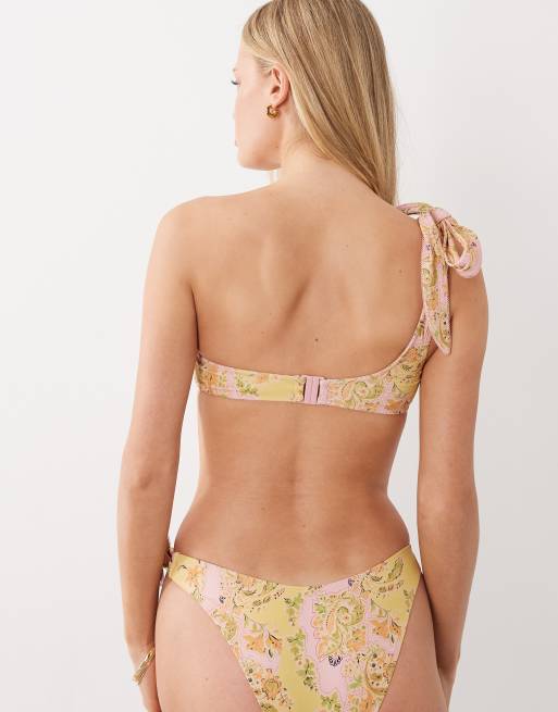 ASOS DESIGN - Sarah - Haut de bikini asymétrique à imprimé fleurs, 4 de 4