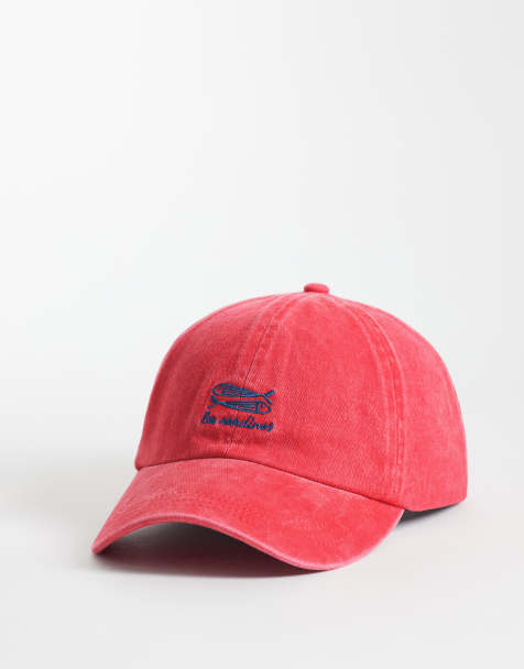 ASOS DESIGN sardines motif cap in red - view 1