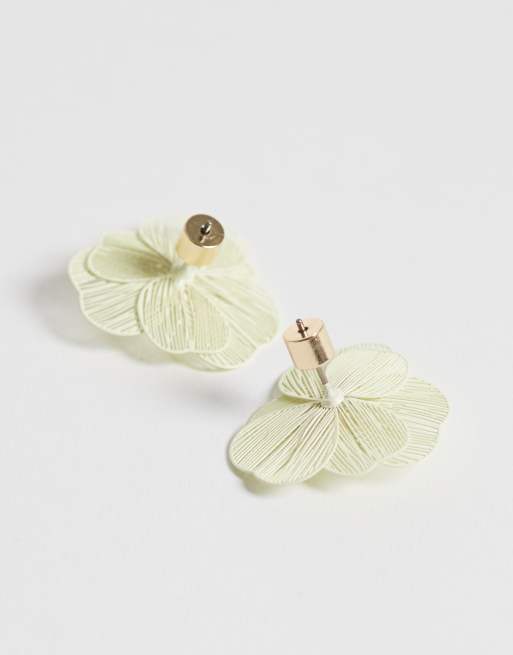 ASOS DESIGN - Sart gule små ørestikkere med mini-blomsterdesign med tråde, 4 af 4