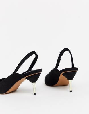 asos black kitten heels