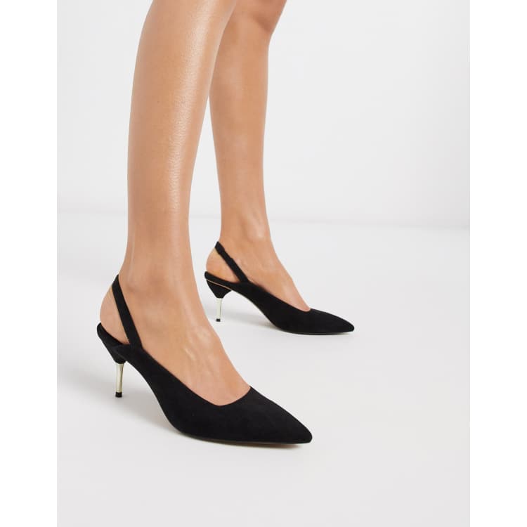 Asos black shop kitten heels