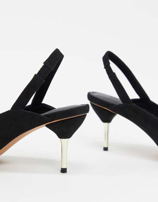 Asos black kitten outlet heels