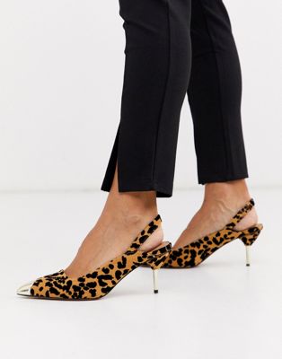 asos leopard heels