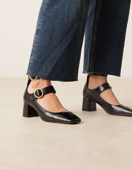 ASOS DESIGN - Sasha - Chaussures à talon carré avec double bride à boucle - Noir, 4 de 4