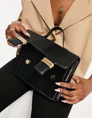 black and gold crossbody bag