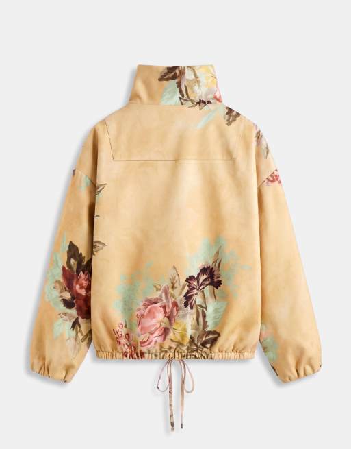 ASOS DESIGN satijnen bomber met opstaande hals en bloemenprint, 6 van 8