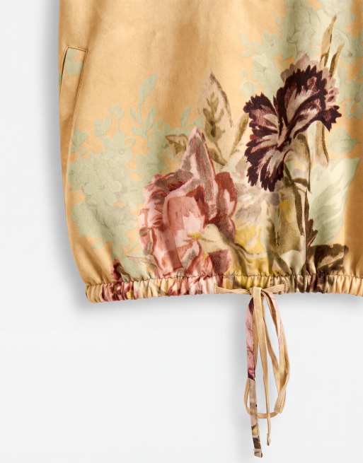 ASOS DESIGN satijnen bomber met opstaande hals en bloemenprint, 8 van 8