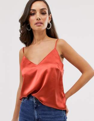 ASOS DESIGN  Satin-Camisole Rot