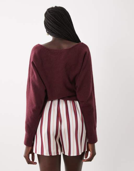 ASOS DESIGN satijnen instapshort co-ord met streep, 5 van 5