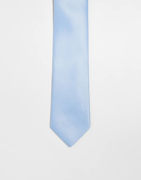 ASOS DESIGN - Satijnen stropdas in blauw - view 1