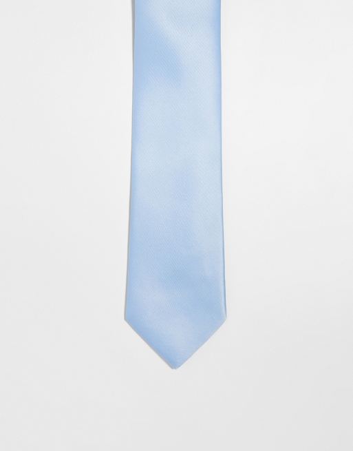 ASOS DESIGN - Satijnen stropdas in blauw